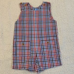 Bella Bliss Jon Jon Red and Blue Plaid 12 month.